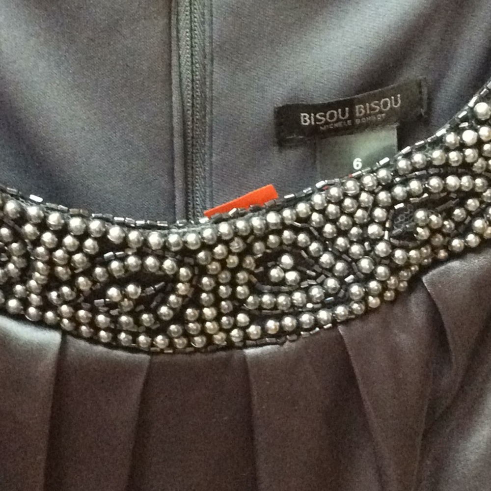 Bisou Bisou grey satin midi - Picture 6 of 6